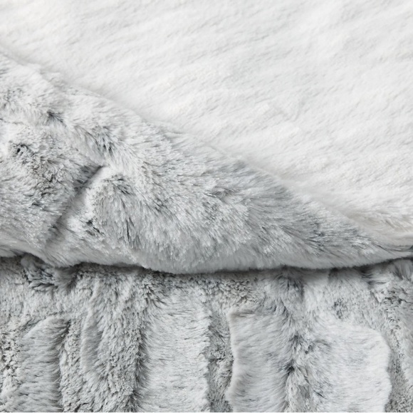 Christian Siriano NY 60 x 70 Oversized Snow Leopard Grey Grey Throw - Picture 2 of 7